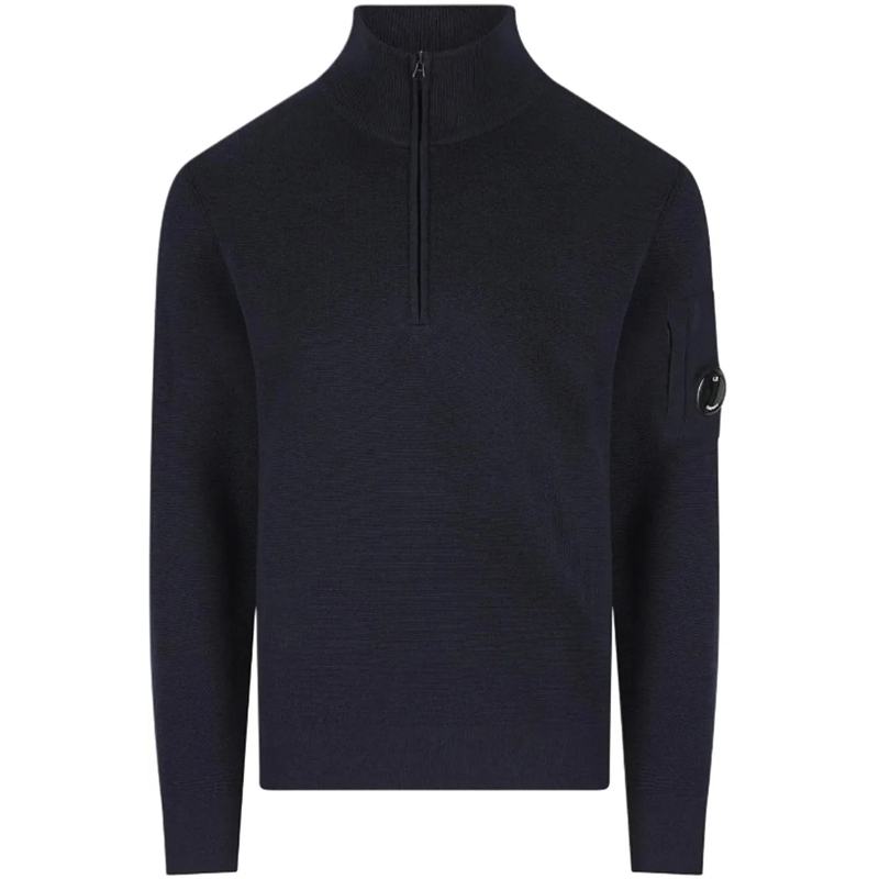 CP Company Pullover Half zip trui donkerblauw blau