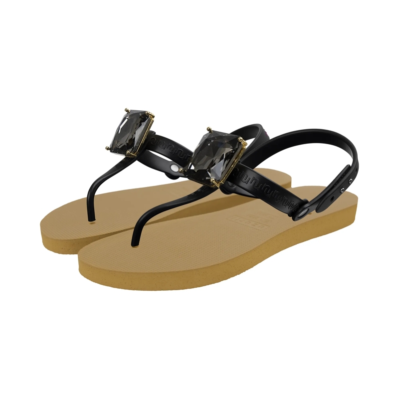 UZURII Flip Flops Zehentrenner Selena Diamond Silver gelb(Image 2)