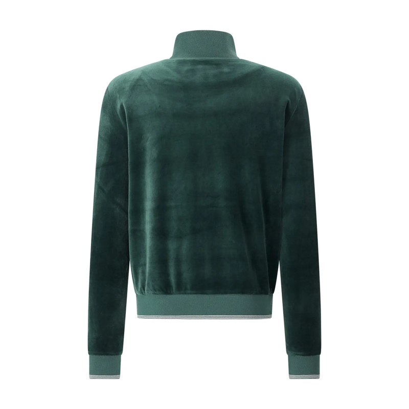 Casablanca Strickjacke Sweatjacke aus Baumwoll-Mix grün(Image 2)