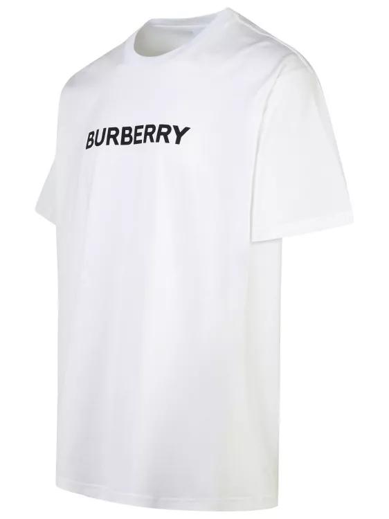 Burberry Harriston White Cotton T Shirt White T Shirts