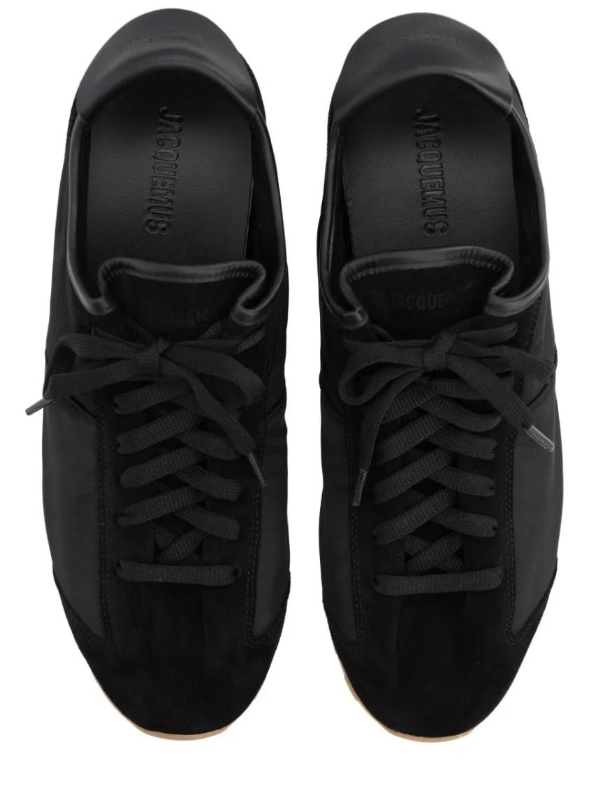 Thumbnail - Jacquemus Low-Top Sneaker - Smooth Suede-Textured Sneakers With Contrasting Ru - Gr. 41 (EU) - in Schwarz - für Damen