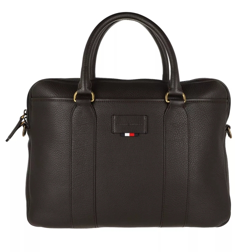 Tommy Hilfiger Casual Computer Bag Leather Cigar Laptoptasche