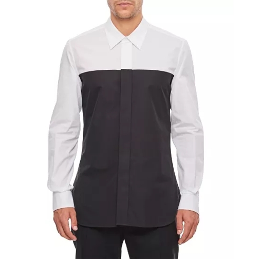 Alexander McQueen Contrast Cotton Shirt Black 