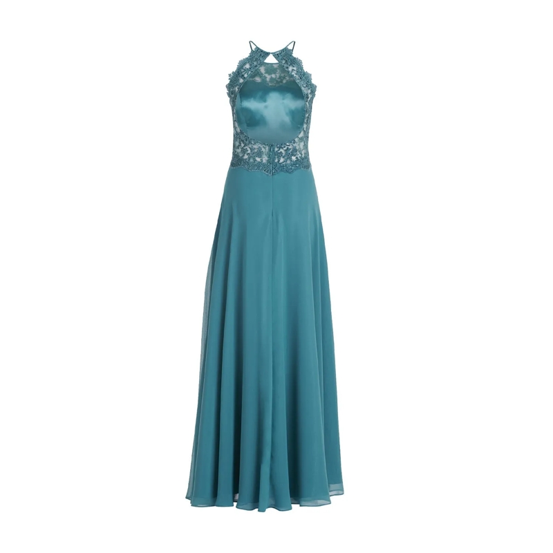 Vera Mont  Abendkleid mit Spitze Blau