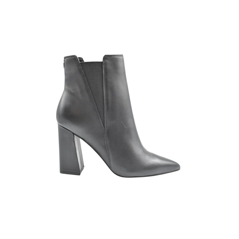 Guess Bottes Pointed Toe Ankle Boots With Block Heel And Design Black