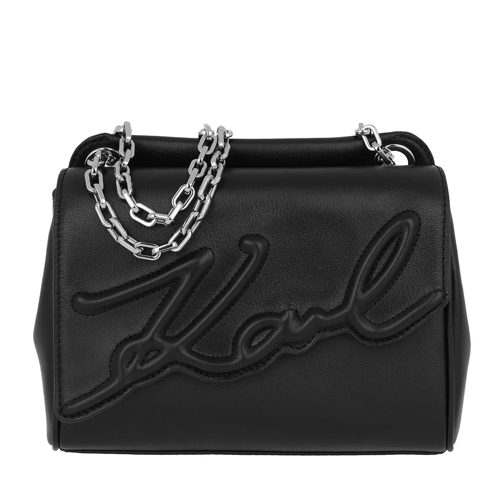 Karl Lagerfeld Signature Soft Small Shoulderbag Black Nickel Crossbody Bag