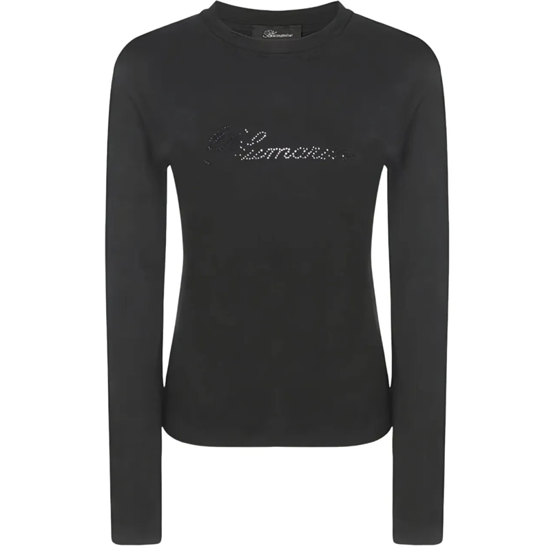 Blumarine  t-shirt m/l ric. logo black schwarz