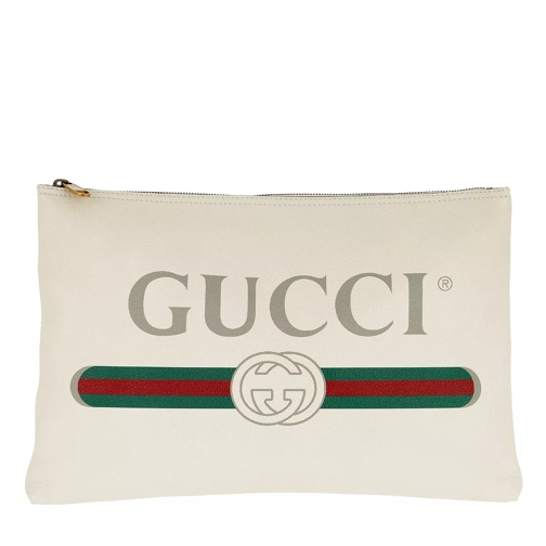 Gucci Cripto Gucci Pouch Leather White Make-Up Bag