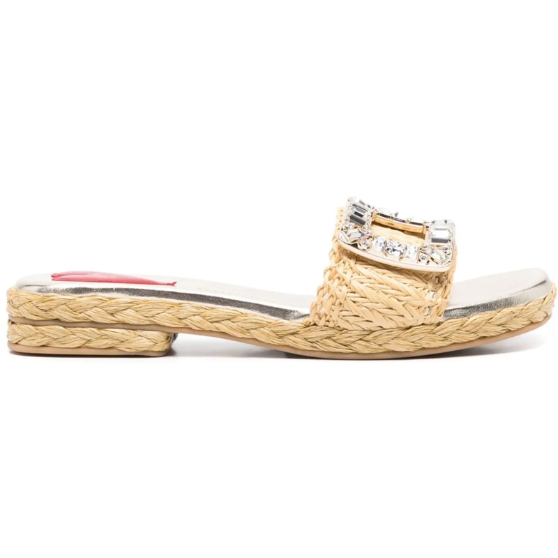 Roger Vivier Sandales Sandals Leather Brown braun