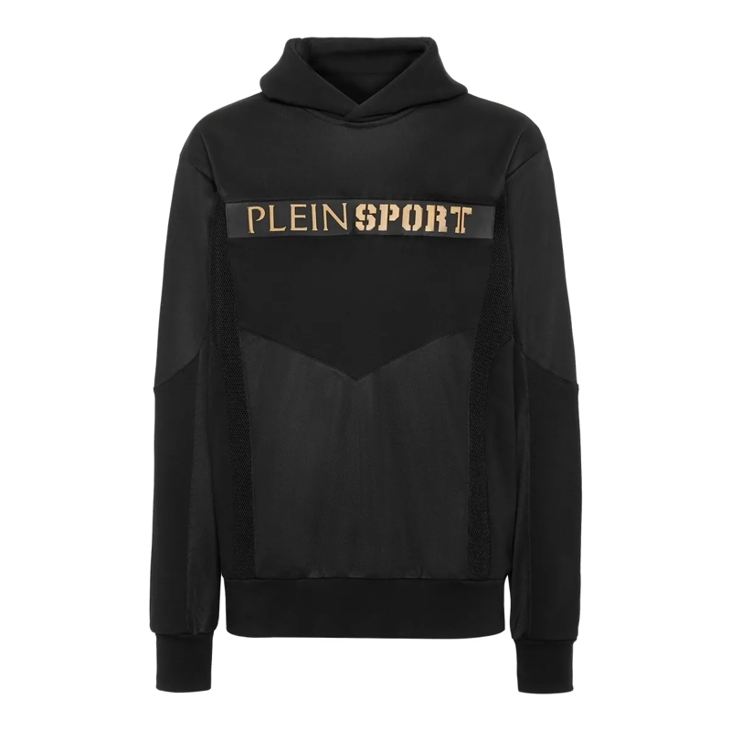 Plein Sport Top Hoodie Statement schwarz