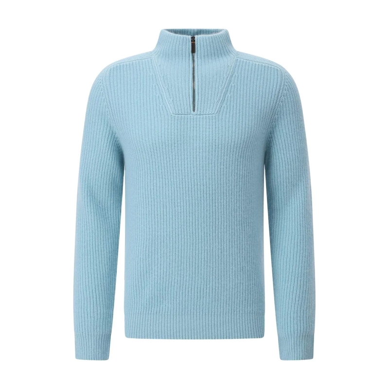 Iris von Arnim Pull Troyer Amarillo aus Kaschmir Hellblau