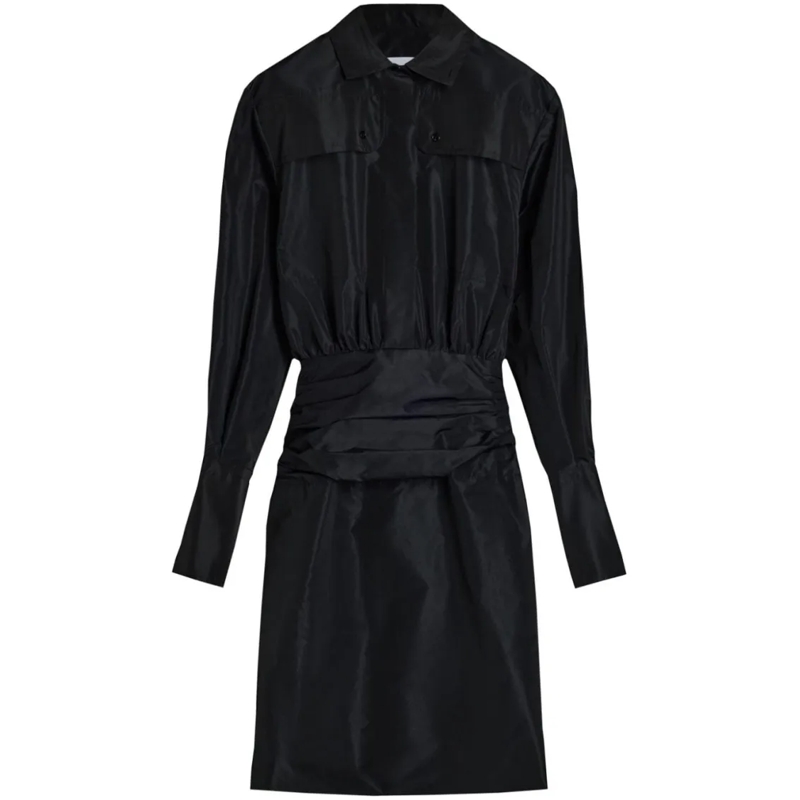 Patou Minikleid Gathered Detail Mini Dress Black