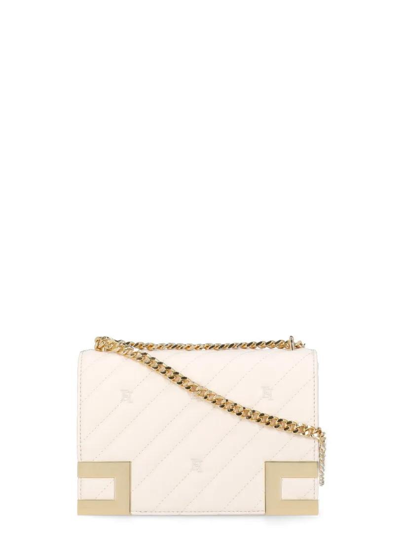 Elisabetta Franchi Shopper - Matelasse Bag With Logo - Gr. unisize - in Beige - für Damen