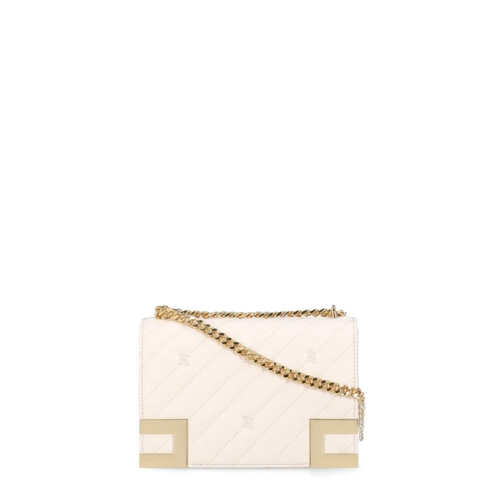 Elisabetta Franchi Schultertasche Matelasse Bag With Logo Neutrals