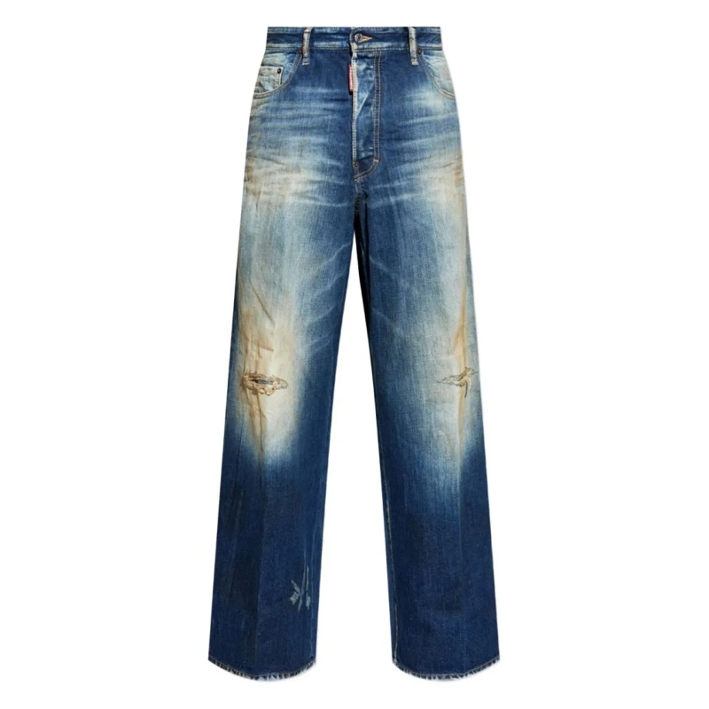 Dsquared2 Jeans Loose-Fit Distressed Denim Jeans Black
