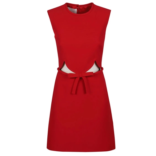 Valentino Mini-Kleider Crepe Couture Solid Dress Red