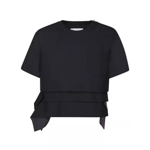 Sacai Wool-Blend T-Shirt Black 