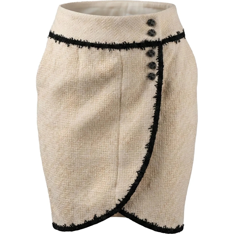 Chanel Midirock Chanel Wool Tweed Skirt (DE36 / FR38) beige