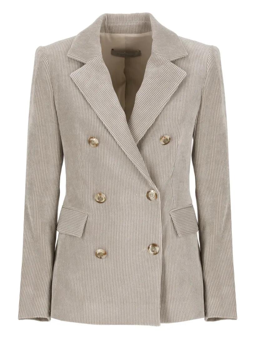 D. Exterior - Beige Corduroy Blazer - Größe 40 - beige