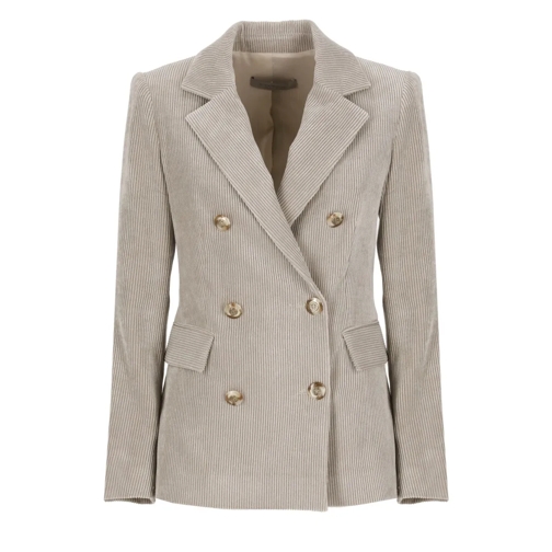 D. Exterior Blazer Beige Corduroy Blazer Neutrals