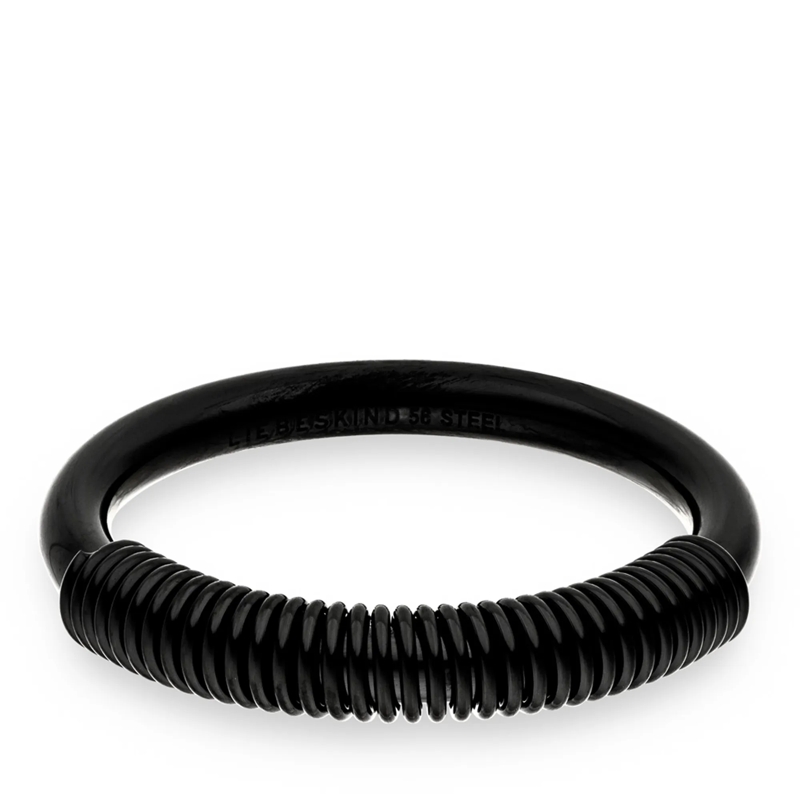 Liebeskind Berlin Ring Edelstahl Twist schwarz(Image 3)