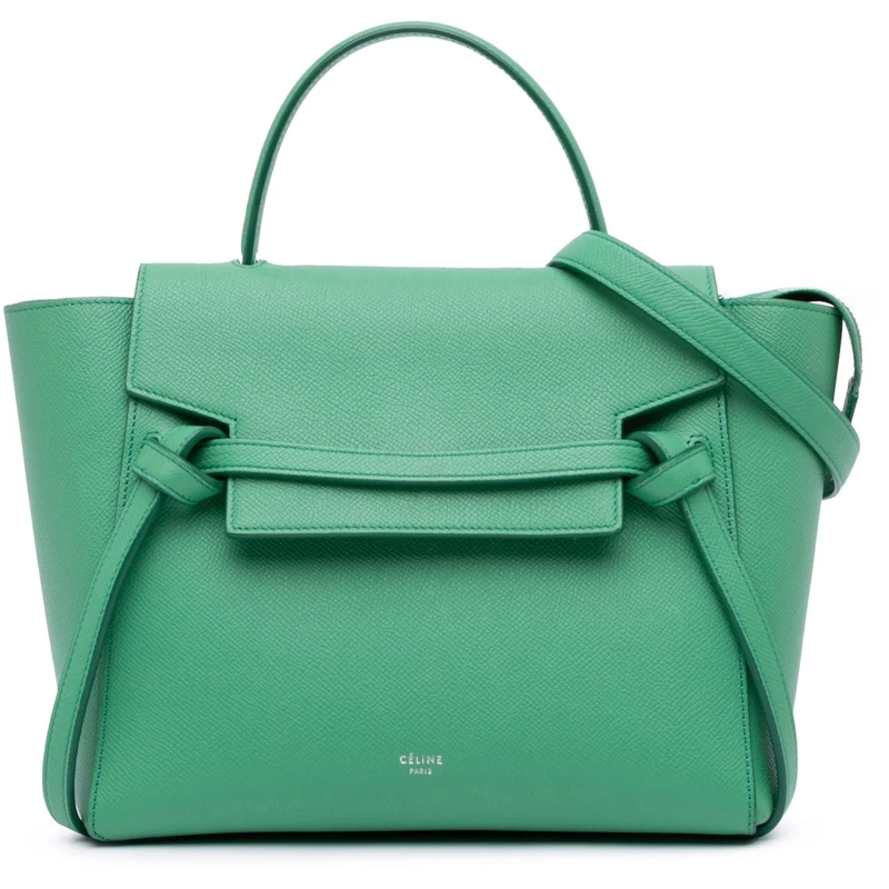 Celine Schultertasche Mini Grained Calfskin Belt Bag grün