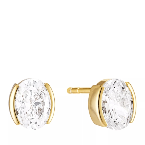 Sif Jakobs Jewellery Ellisse Carezza Earrings Gold Orecchini a bottone