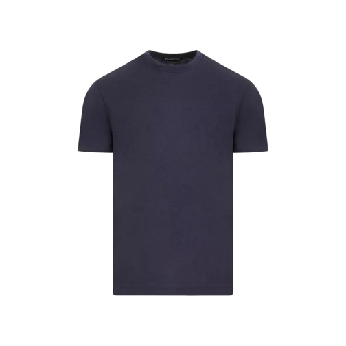 Tom Ford Viscose Cotton T-Shirt Blue 