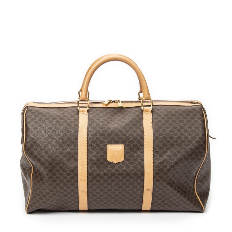 Celine Crossbody Bag Vintage Large Travel Boston braun