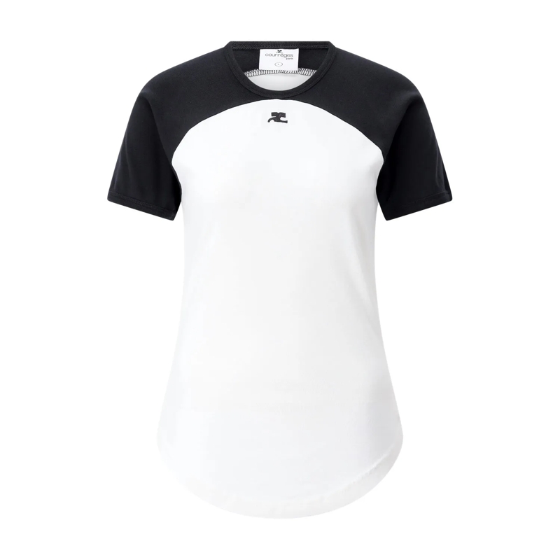 Courrèges Overhemd T-Shirt mit Logo Weiß
