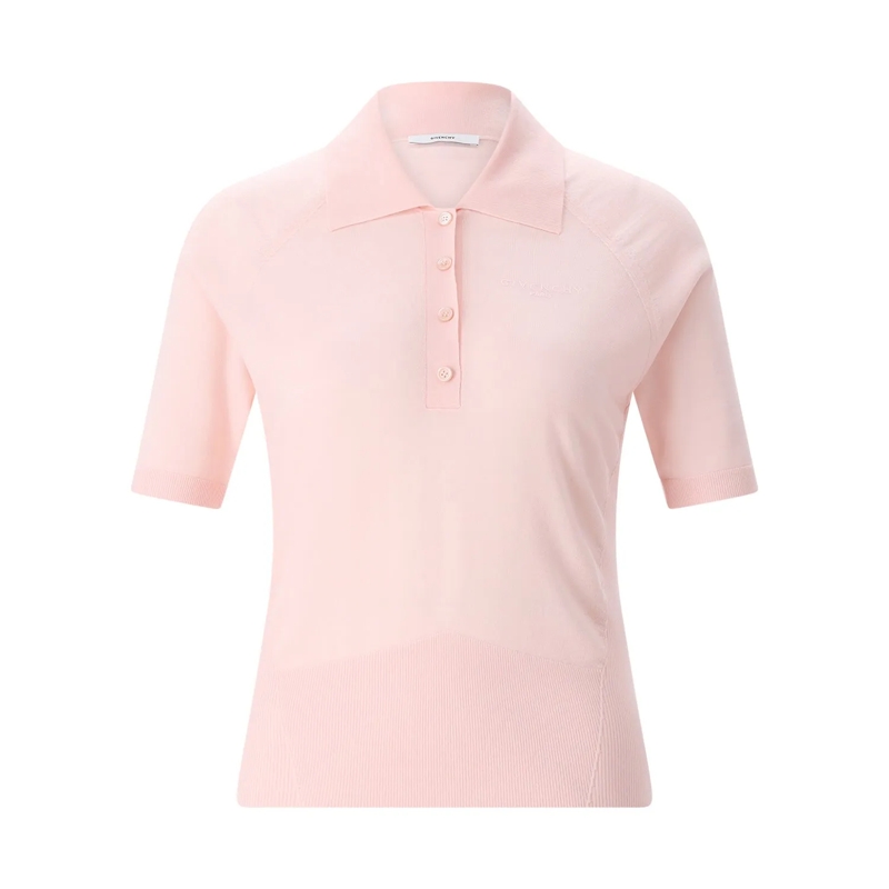Givenchy Polohemd Poloshirt aus Wolle pink