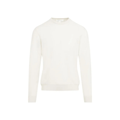 Ralph Lauren X Purple Label Pullover Classic Cream Crewneck Sweater White