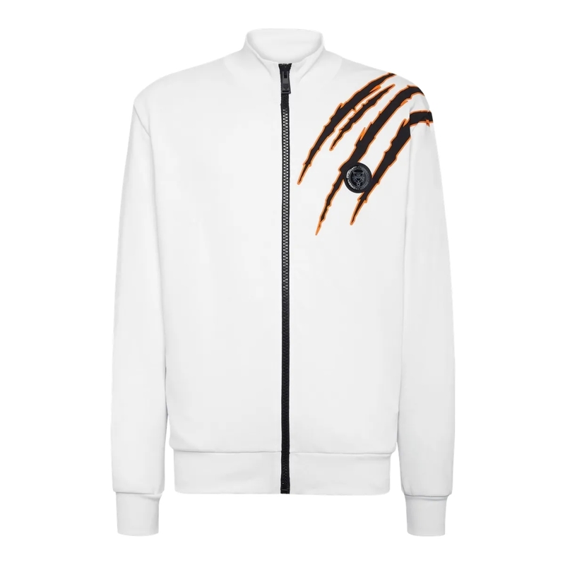 Plein Sport Daunenjacke Sweatjacke Scratch weiss