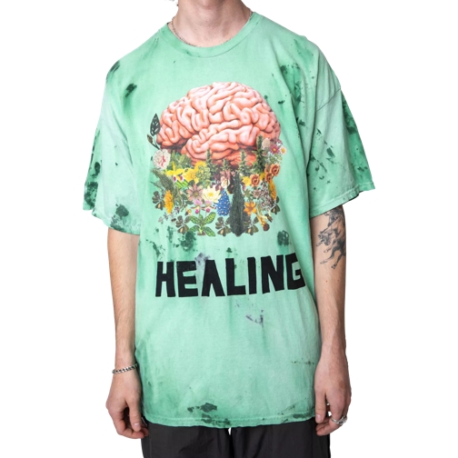 Westfall T-Shirt mit "Healing"-Motiv dirty green  dirty green 