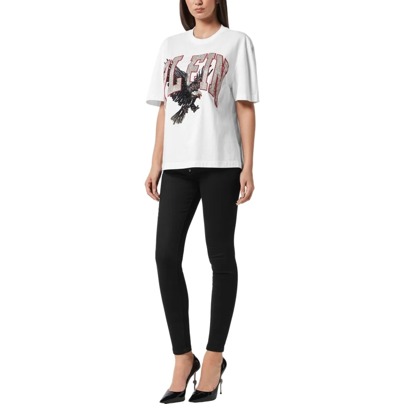 Philipp Plein T-Shirt T-Shirt Man Fit Eagle weiss(Image 4)