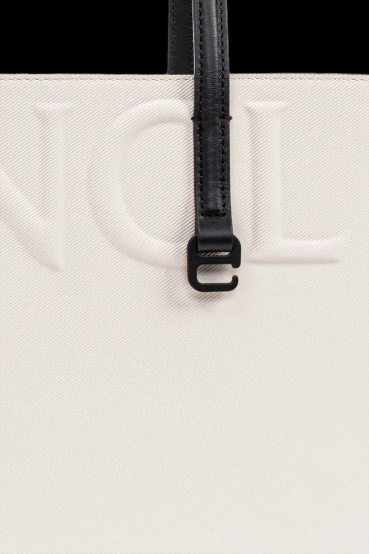 Thumbnail - Moncler Shopper & Totes - White Minimalist Handbag With Structured Silhouett - Gr. unisize - in Beige - für Damen