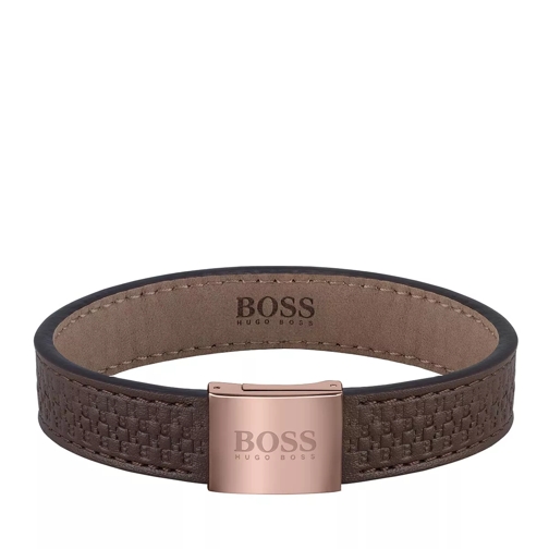 Boss Man Monogram Bracelet Brown Armband