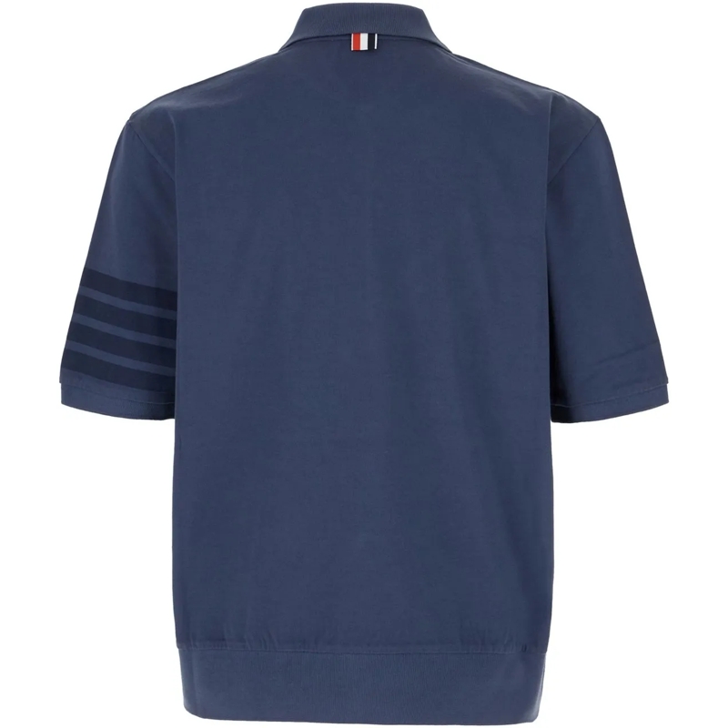 Thom Browne Polo Thom Browne Navy blue cotton polo shirt blau(Image 2)