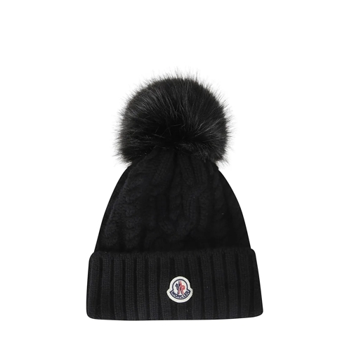 Moncler Hut Beanie With Pompom Black