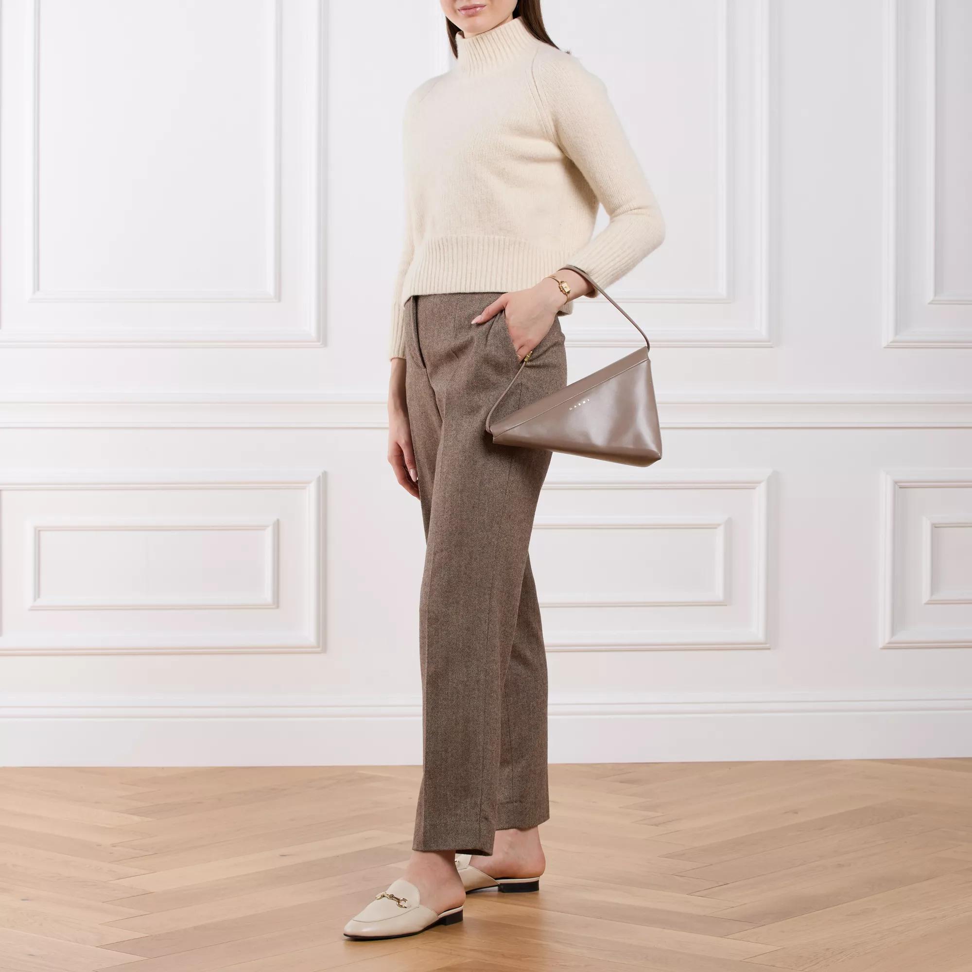 Marni Pochettes Prisma Triangle Bag in taupe