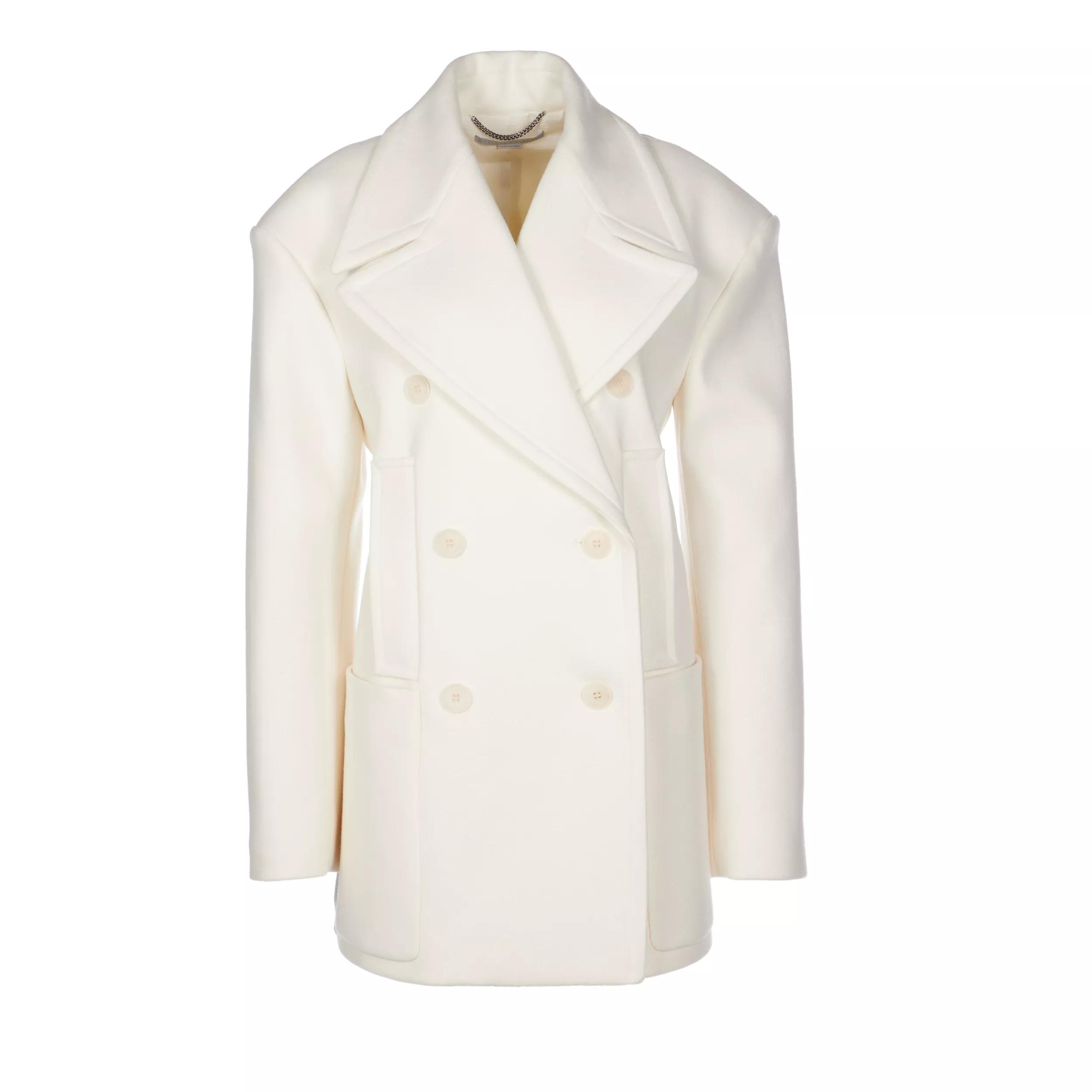 Stella McCartney - Creme Peacoat Mantel - Größe I42 - creme