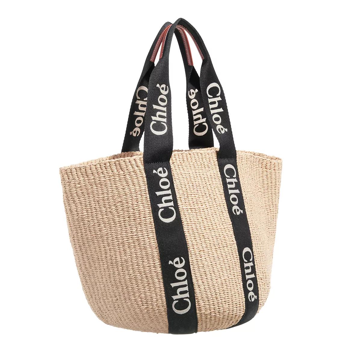 Korbtasche Chloe Tasche Preis Chloé Woody Black Beige Korbtasche