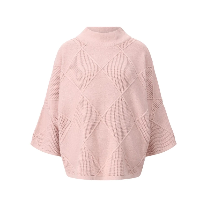 Joseph Ribkoff Pull Strickpullover mit Stehkragen Rosa