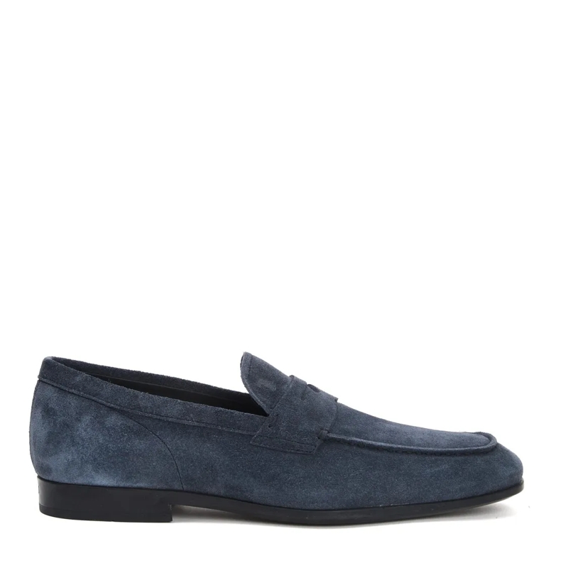 Tod's Loafer Blue Suede Moccasin Blue
