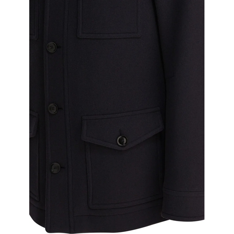 Tom Ford Winterjas Double-Split Wool Coat Black