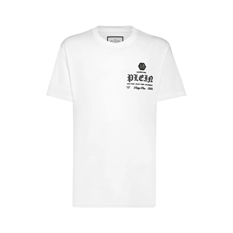 Philipp Plein T-Shirt White Cotton T-Shirt With Modern Design And Distin White