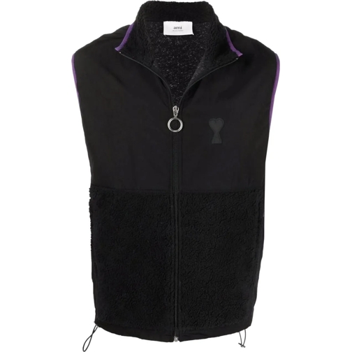 AMI Paris Daunenjacken De Coeur Logo Gilet Vest Jacket schwarz