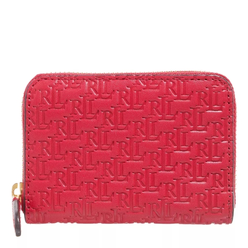 Lauren Ralph Lauren Zip Wallet Small Rl2000 Red Portemonnaie mit Zip-Around-Reißverschluss