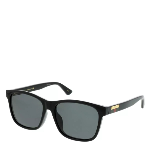 Gucci GG0746SA-001 57 Sunglasses Black-Black-Grey Sonnenbrille