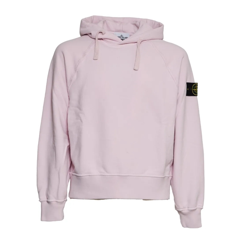 Stone Island  Felpa Brushed Organic Cotton Fleece Grey